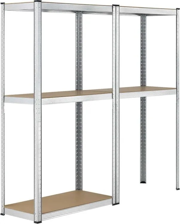 Kovový regál Easy 2 ks 160x80x40 cm, 4 police, nosnosť 640kg