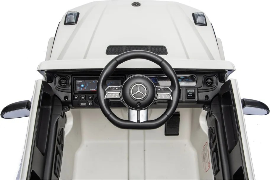 LEAN CARS Akumulátorové vozidlo Mercedes G 4x4 24 V 2580, biele
