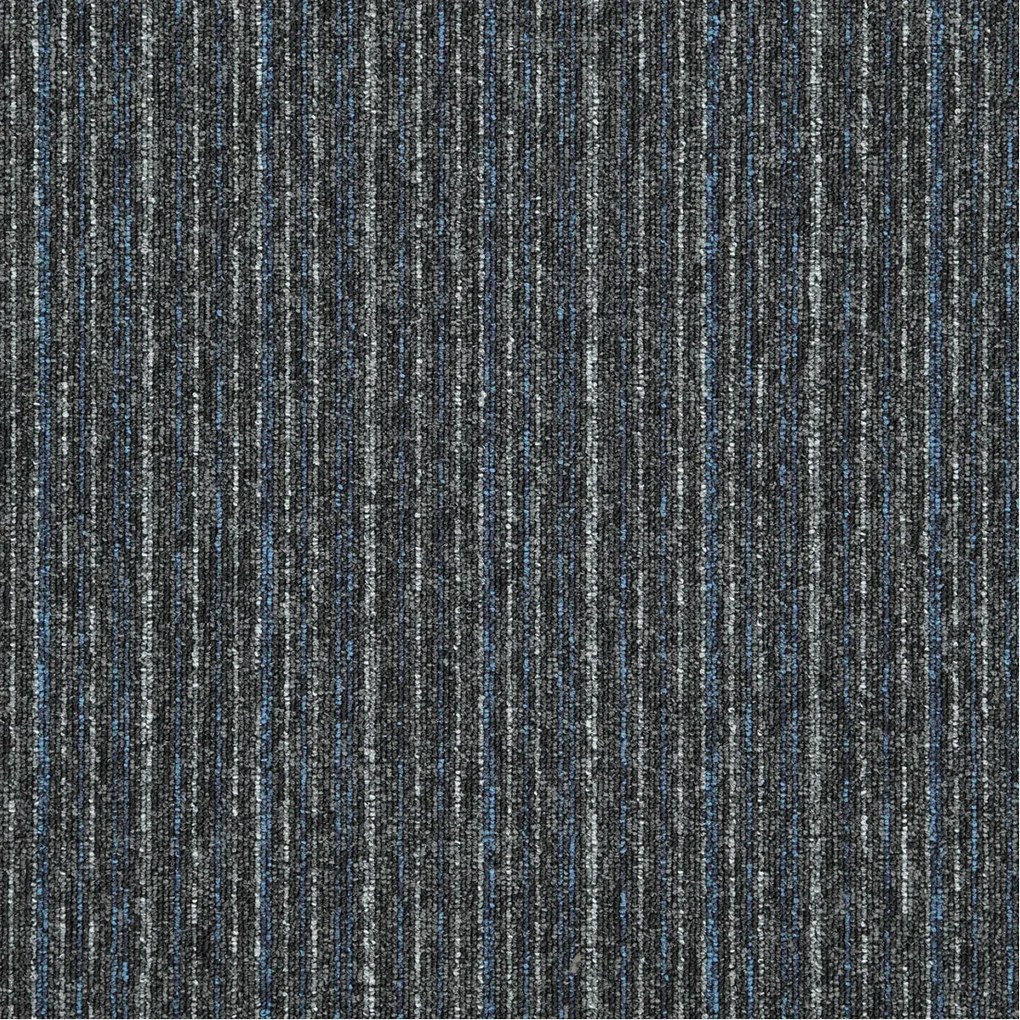 Balta, Kobercový štvorec Sonar Lines 4578 čiernomodrý 50 x 50 cm, chodba / predsieň