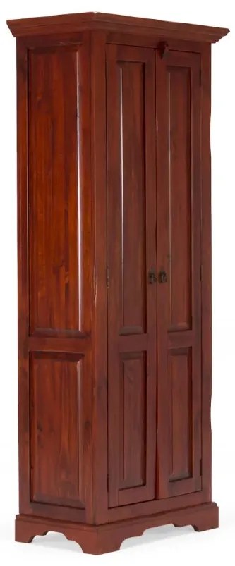 furniture-nabytek.cz - Masívna šatníková skriňa Catana z borovice, lakovaná, hnedá – 75×44×190 cm