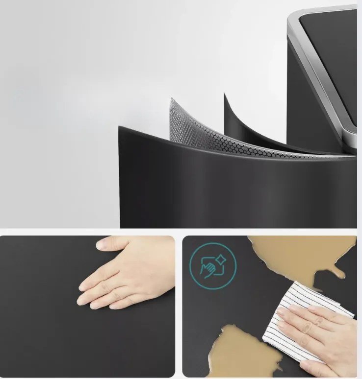 Odpadkový kôš s vekom JORDAN 2x30 L čierny