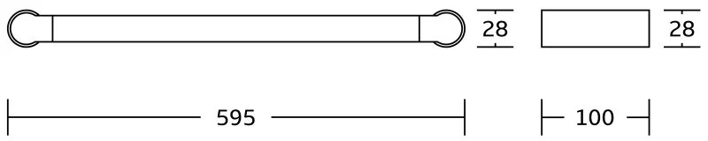 Mexen Base, 2-radový držiak na uteráky, chrómová, 7088225-00