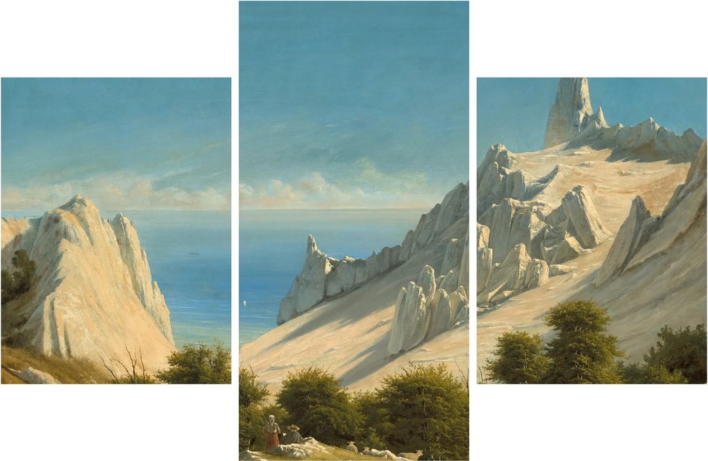 Obraz - Georg Emil Libert, View of Sommerspiret, the Cliffs of Møn, reprodukcia (90x60 cm)