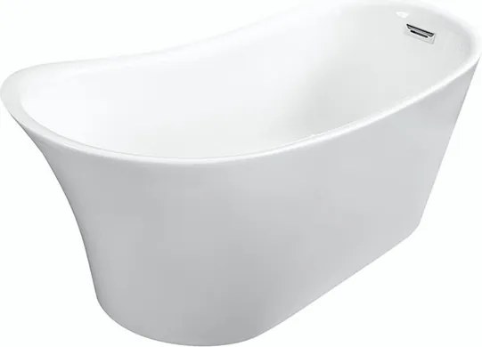 Besco Akrylátová voľne stojaca vaňa Calima 170x74 BESCO-Typ výpuste: Click-Clack s prepadom, grafit, BESCO-Rozmery: 170x74, BESCO-Farba: Biela