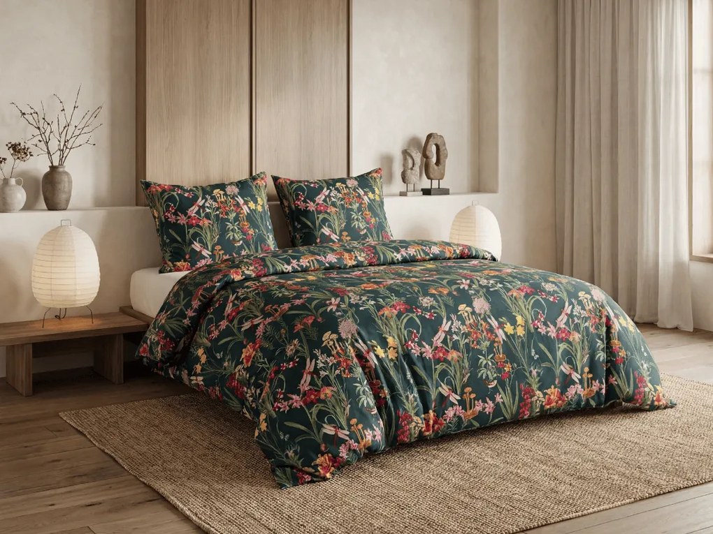 Obliečky z mikrovlákna MYSTIC GARDEN tmavo zelené Rozmer obliečky: 70 x 90 cm | 140 x 200 cm