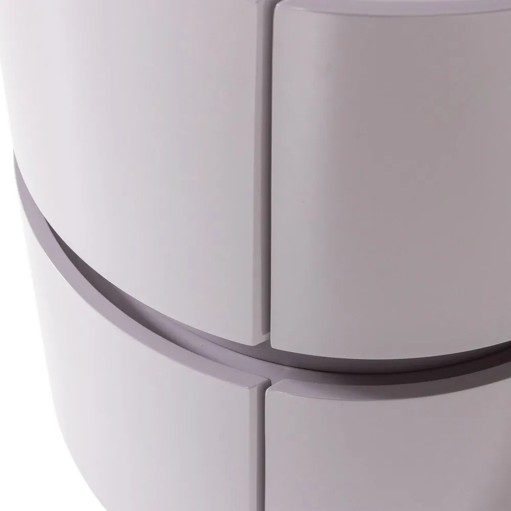 Svetlosivý lesklý nočný stolík Lunex – WOOOD