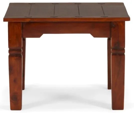 furniture-nabytek.cz - Masívny konferenčný stolík Texas z akácie, lakovaný, hnedý – 60×60×45 cm
