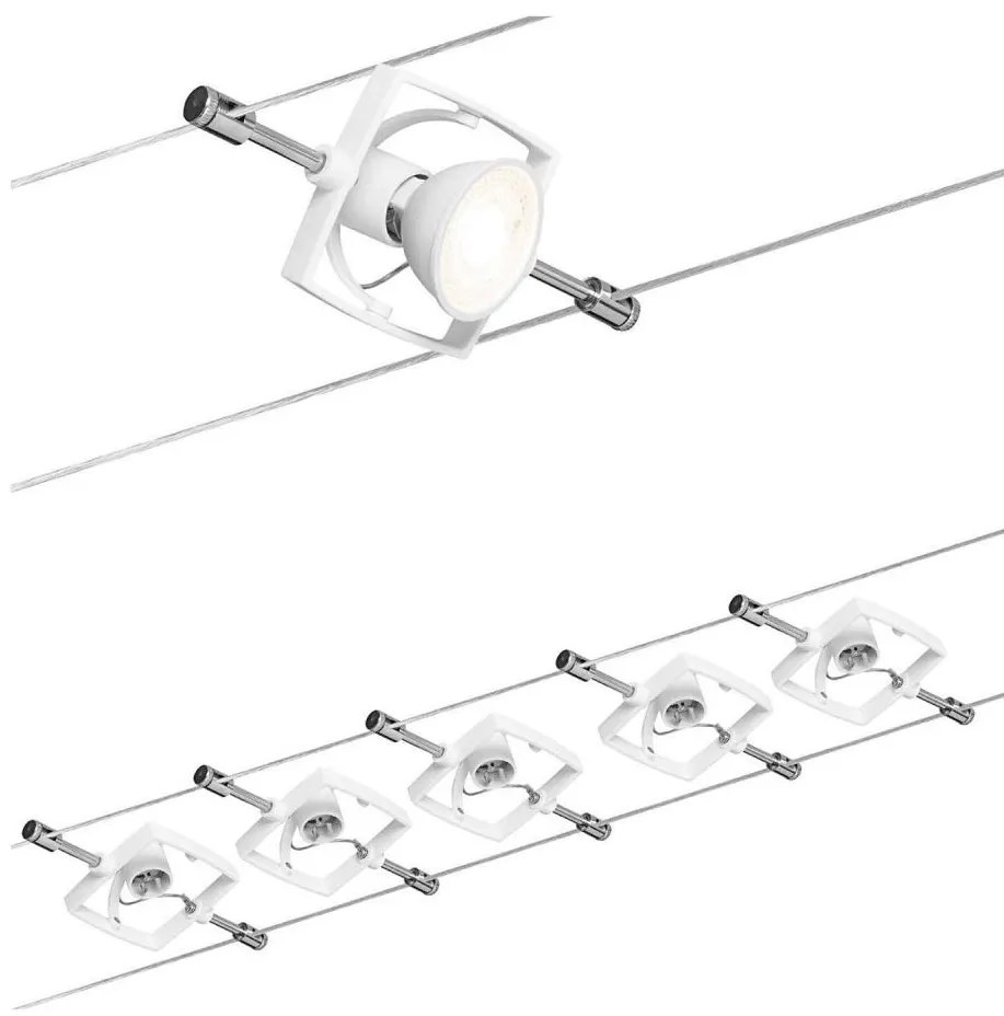Paulmann 94149 - SADA 5xGU5,3/10W Bodové svietidlo do lankového systému TECH 230V