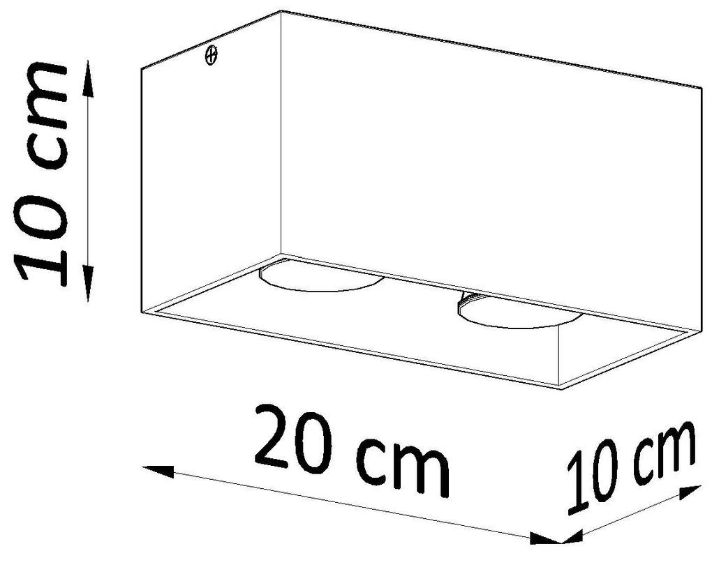 Stropné svietidlo Quad maxi, 1x biele kovové tienidlo