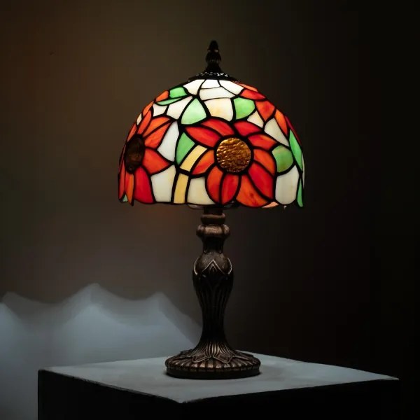 Brilagi - Tiffany vitrážová stolná lampa SUNFLOWER 1xE27/60W/230V