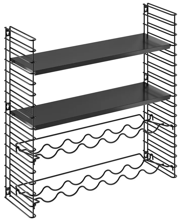 Nástenný regál so stojanom na fľaše Metaltex