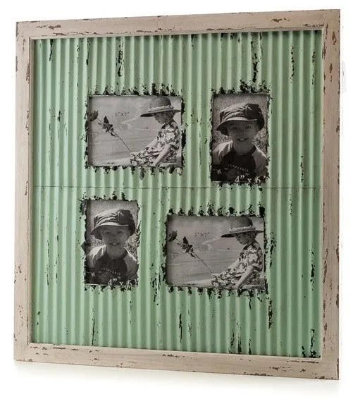 Nástenný fotorám kovový ALURO MAZINE, 57x2x57 cm