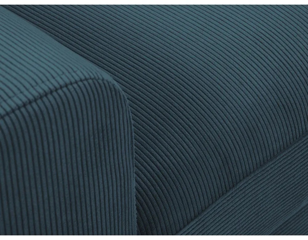 Tmavomodrá menčestrová rozkladacia/s úložným priestorom rohová pohovka (pravý roh/s leňoškou) Kyoto – Cosmopolitan Design