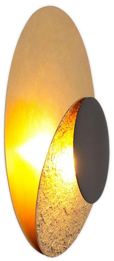 Nástenné LED svietidlo La Bocca, zlato-čierna