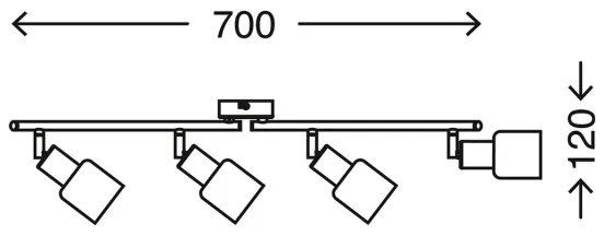 Briloner 2826-042 - Bodové svietidlo SPOT 4xE14/6W/230V matný chróm