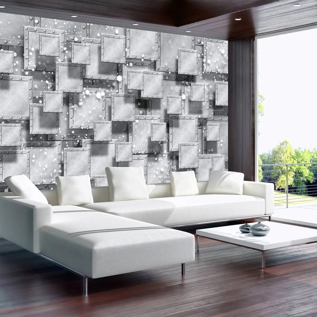 Fototapeta - Šedá abstrakcia (254x184 cm)