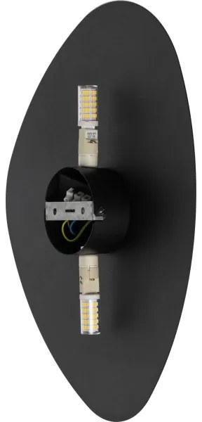 Nástenné svietidlo STONE 2xG9/8W/230V 30x39 cm čierna