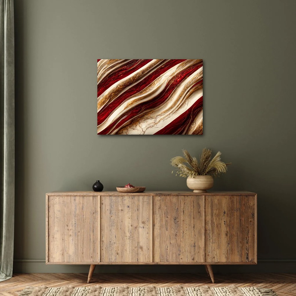 Obraz - Zlato - biela textúra (70x50 cm)