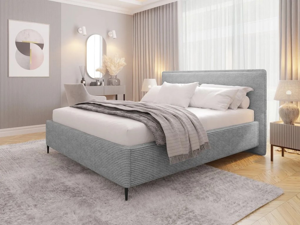 Čalúnená posteľ Alecias Corduroy, Dostupné poťahy: Poso 14, Rozmer postele: 180x200