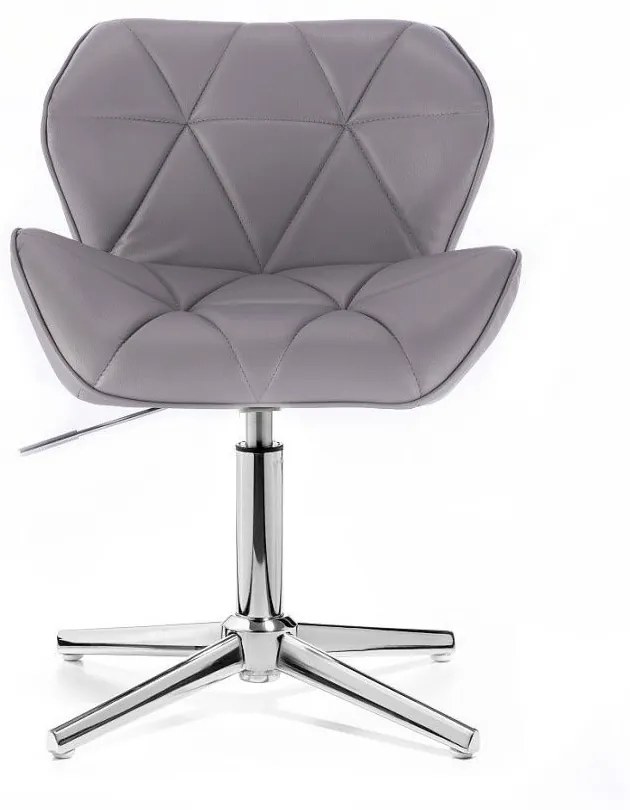 LuxuryForm DESIGN Stolička MILANO na striebornom kríži - sivá