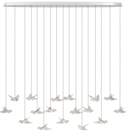 Eglo 390403 - LED Stmievateľný luster na lanku PARATEBUENO 17xLED/3W/230V chróm