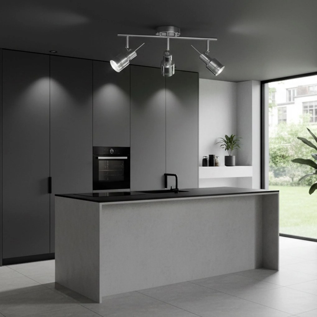 Toolight - Stropné-nástenné svietidlo typu reflektor, 3-bodové, 3xGU10 392197, chrómová, OSW-08483