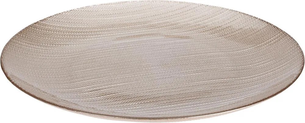 Tanier plytký 28 cm sklo šampaň