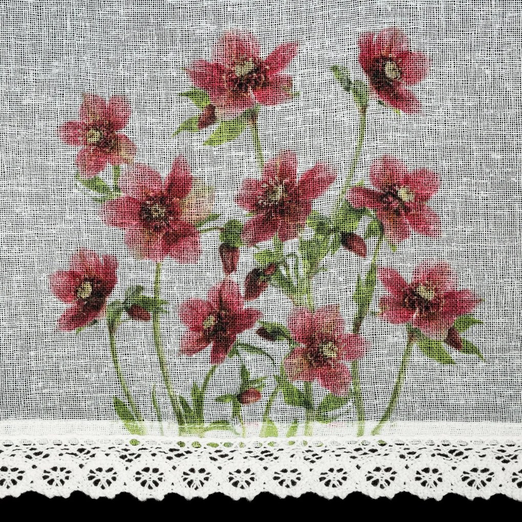 KRÁTKA ZÁCLONA NA PÁSKE ISA 150X30 CM VIACFAREBNÁ