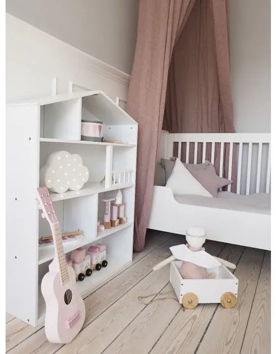 Polička domeček pro panenky bílá