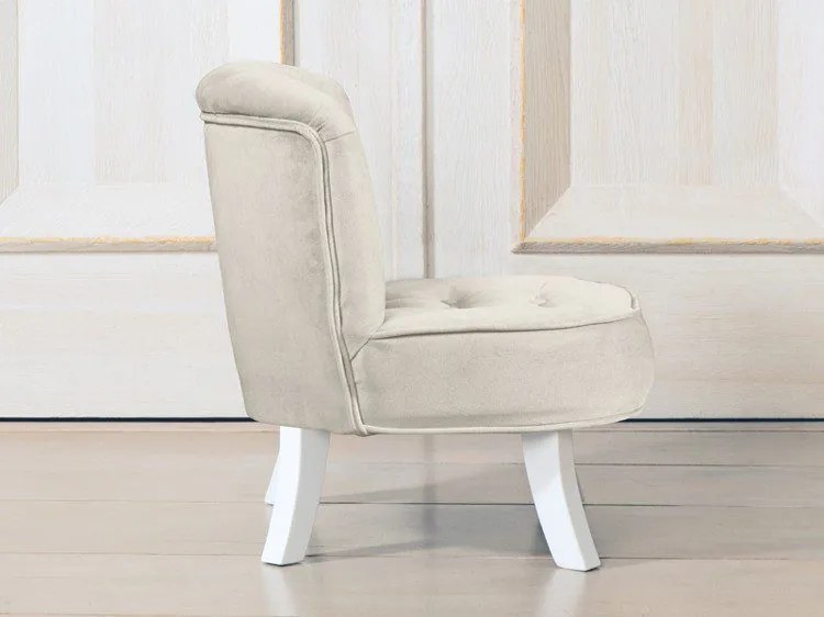 Detské kreslo béžové 17 cm Drevo