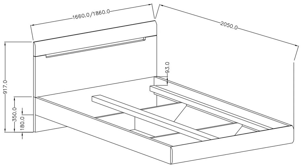 Manželská posteľ 160 cm Hayle Typ 31 (sivá + sivý vysoký lesk). Vlastná spoľahlivá doprava až k Vám domov. 1030076