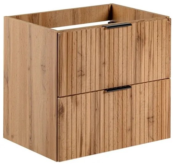 Závěsná skříňka Casad Smile s deskou a umyvadlem 80 cm dub wotan