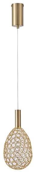LED Luster na lanku LED/6,3W/230V 3000K zlatá pr. 14 cm