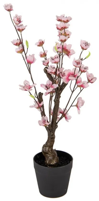 Dekorácia umelý stromček čerešňa s ružovými kvetmi Cherry Blossom - 10*10*48 cm