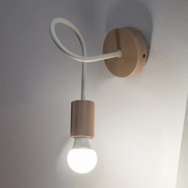 Nástenné svietidlo OXFORD 1xE27/15W/230V borovica/krémová