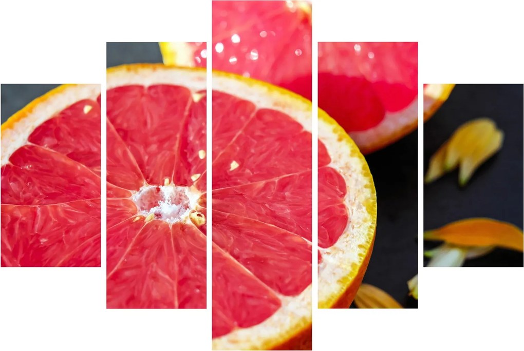 Obraz rozkrojených grapefruitov (150x105 cm)
