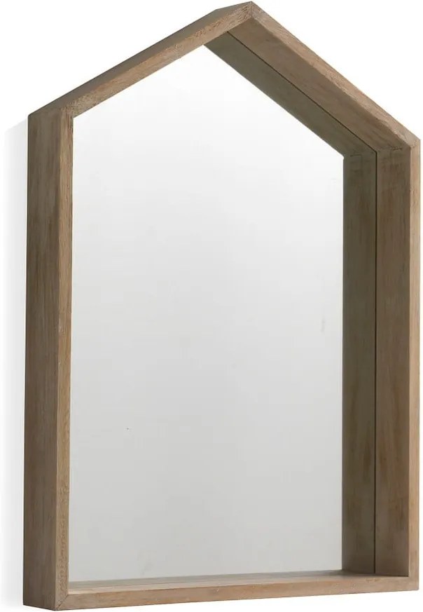 Nástenné zrkadlo z dreva paulovnie Geese Pure, 60 × 82 cm