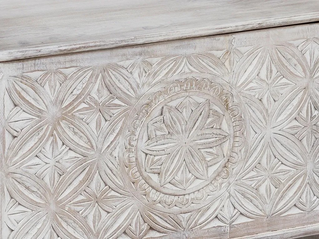 furniture-nabytek.cz - Masívna lavicová truhla Mackay z mangového dreva, lakovaná, biela – 71×40×55 cm