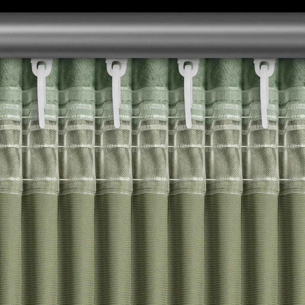 ZATEMŇOVACÍ ZÁVES NA PÁSKE ROSA 140X270 CM OLIVOVÁ