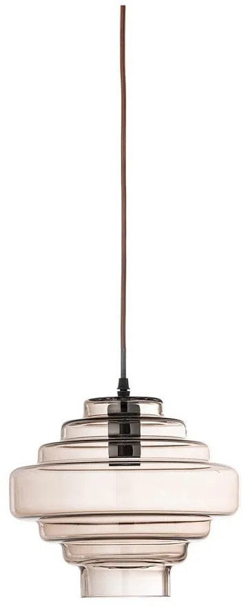 Hnedé závesné svietidlo so skleneným tienidlom ø 27 cm Ilua – Bloomingville