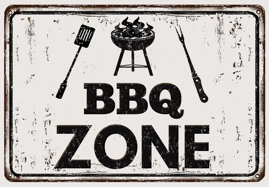Fototapeta - BBQ Zone - nápis (152,5x104 cm)
