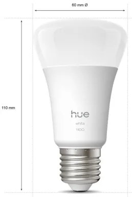 SADA 2x LED Stmievateľná žiarovka Philips Hue WHITE E27/9,5W/230V 2700K