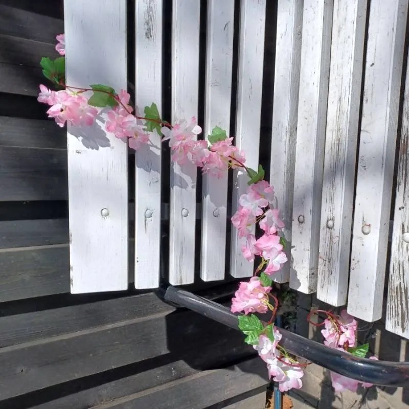 DECOLED Jarný veniec, 220 cm, d. 15 cm, ružový, sakura