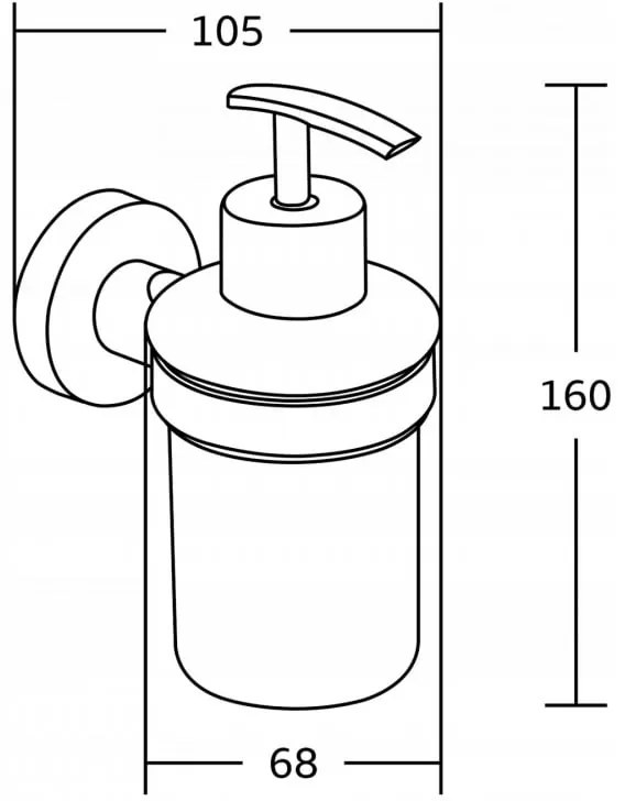 Mexen príslušenstvo, TIBER dávkovač mydla, čierna, 7050540-70