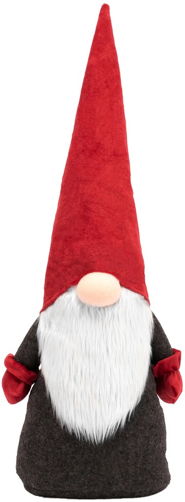 Vianočný škriatok 63 cm - čierno / červený