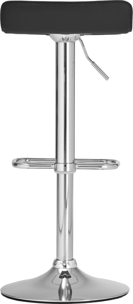 Barová stolička Dyn - podnož chróm - Čierna