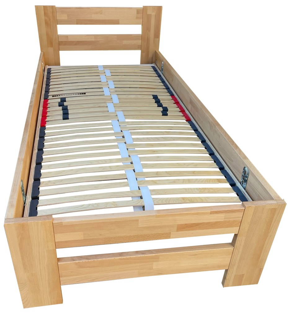 Jednolôžková drevená posteľ z buku Mirabel2 90*200cm, 90x200 cm, Olejový vosk