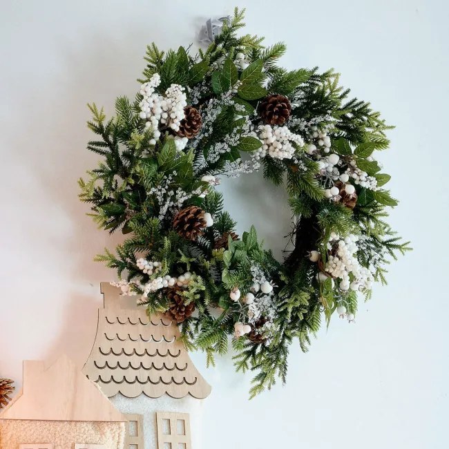 Veniec FARILA biely / zelený 710117