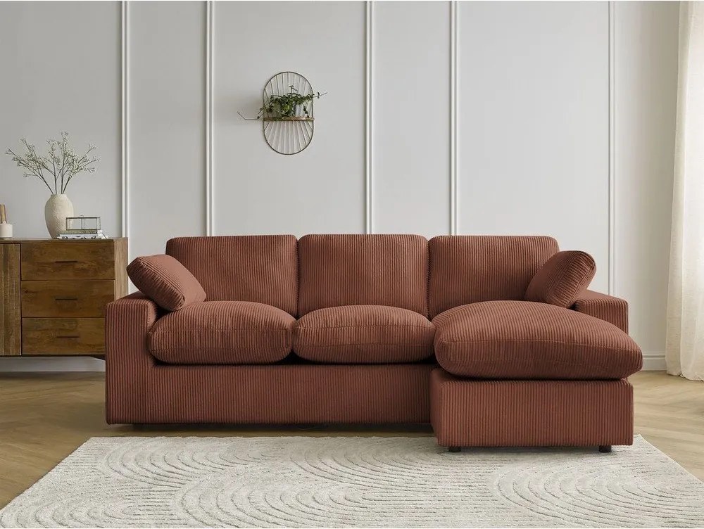 Oranžová menčestrová rohová pohovka Belair – Bobochic Paris