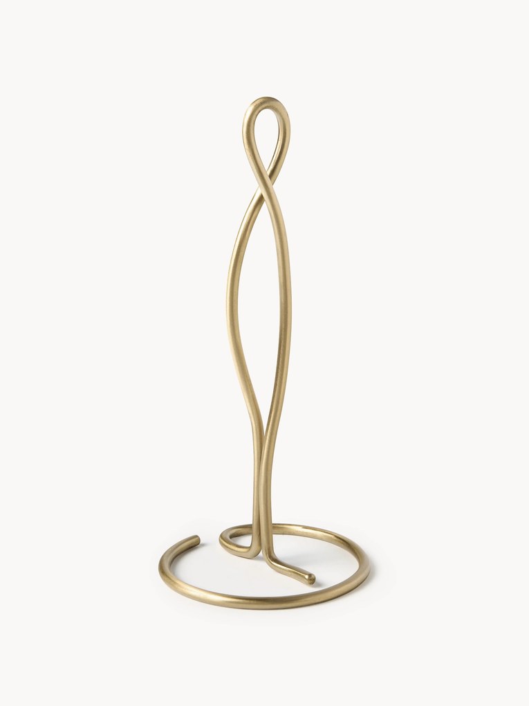 Ručne vyrobený kovový držiak na kuchynské utierky Curvature